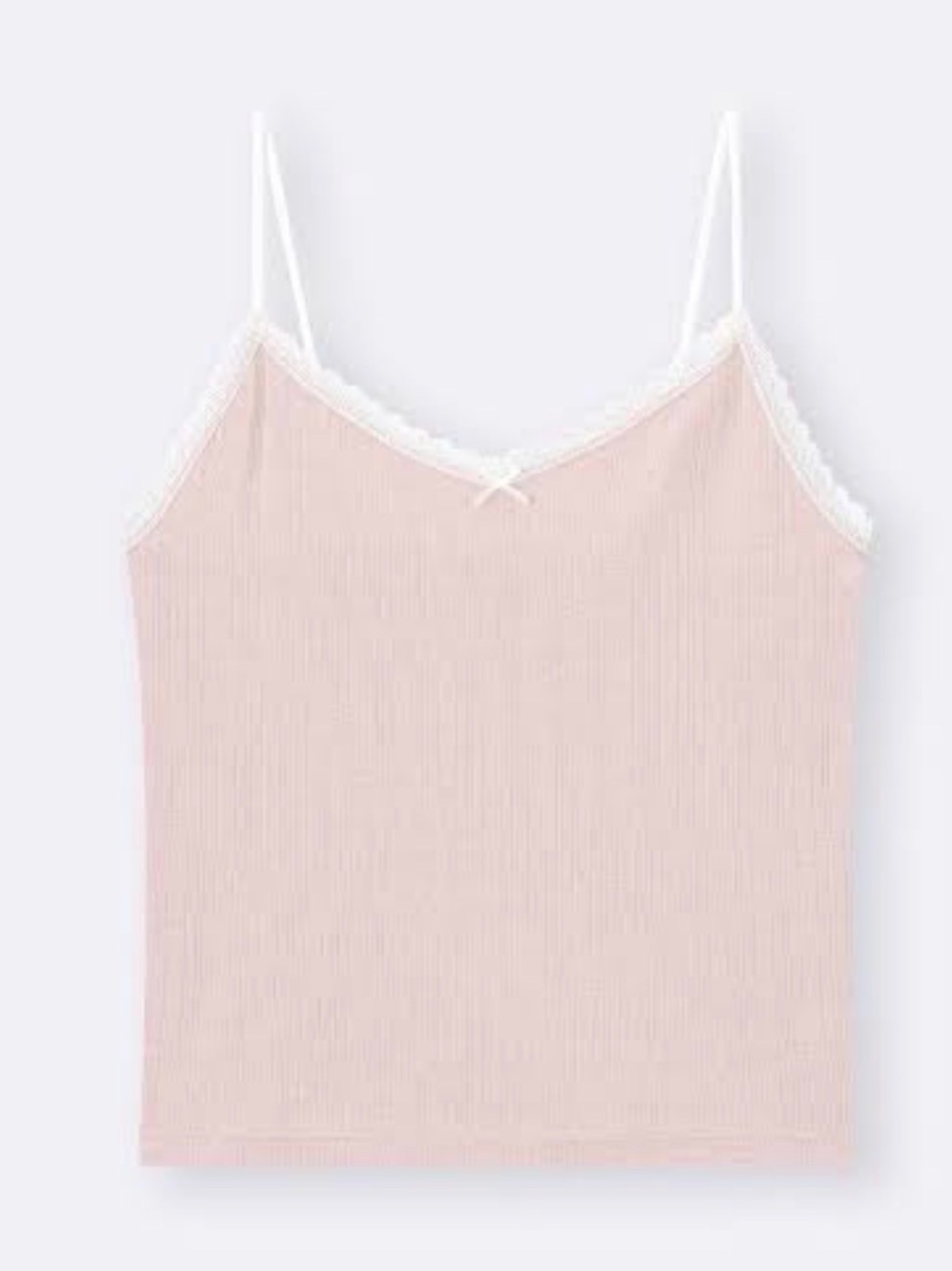 New Soft Pink Lace-Trim Camisole